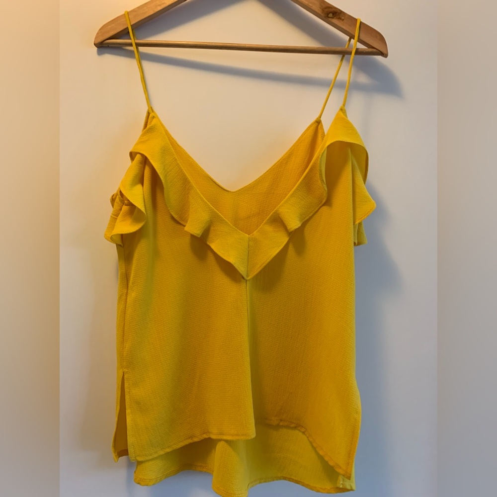 Yellow ruffled top - Picture 2 of 2